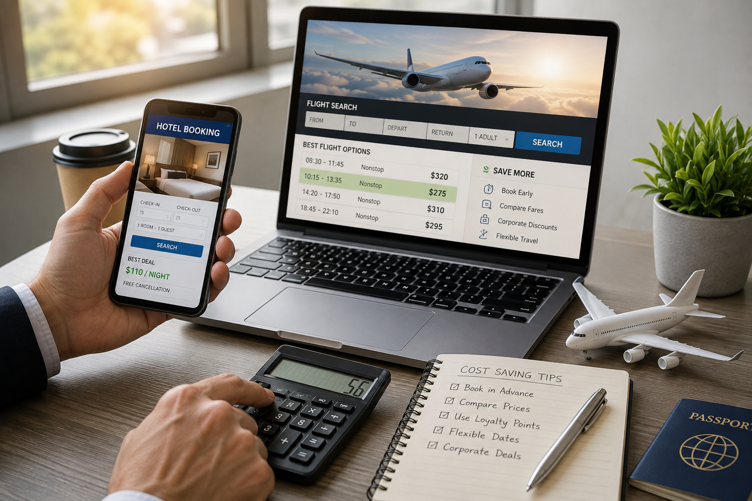 Strategies to cut corporate flight and hotel expenses